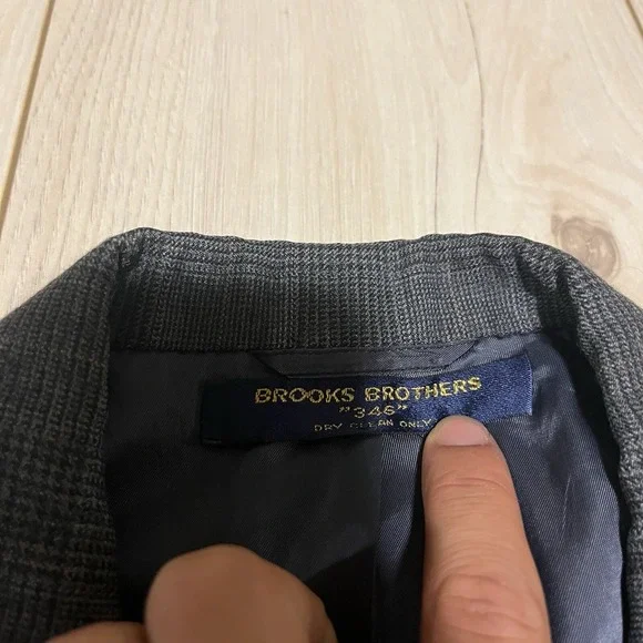 Brooks Brothers Vintage Unlined Sportscoat Blazer 2 Buttons Gray Mens Size 40R